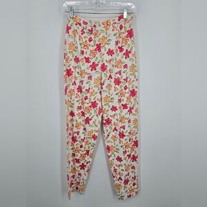 Cambridge Dry Goods Pink And Orange Vintage Floral Print Size 4